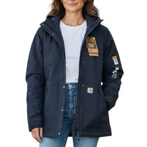 🔥RARE🔥 Carhartt Women's Quick‎ Duck Jacket Medium Work Jacket Rain Defender